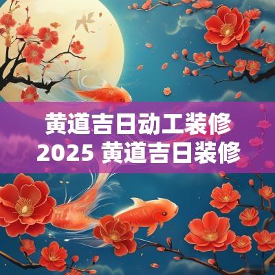 黄道吉日动工装修2025 黄道吉日装修