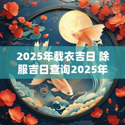 2025年载衣吉日 除服吉日查询2025年