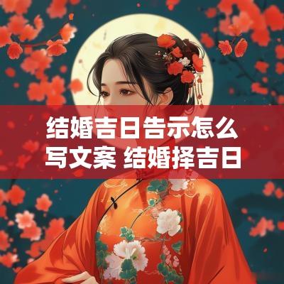 结婚吉日告示怎么写文案 结婚择吉日文案简短