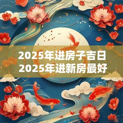 2025年进房子吉日 2025年进新房最好的日子