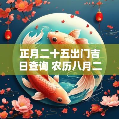 正月二十五出门吉日查询 农历八月二十五吉日查询