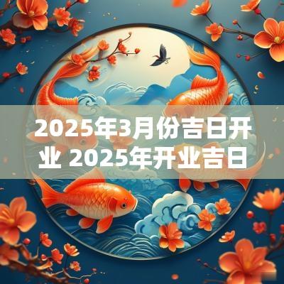 2025年3月份吉日开业 2025年开业吉日查询最新吉日