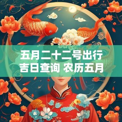 五月二十二号出行吉日查询 农历五月二十二日出行是吉日吗