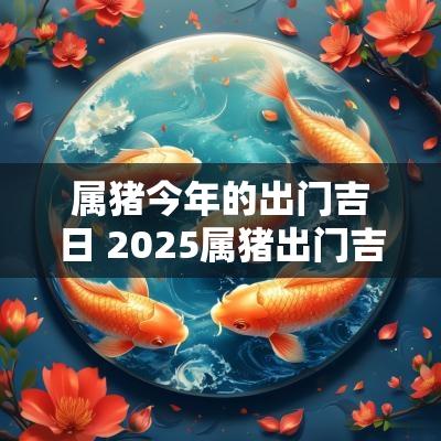 属猪今年的出门吉日 2025属猪出门吉日