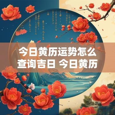 今日黄历运势怎么查询吉日 今日黄历买车吉日