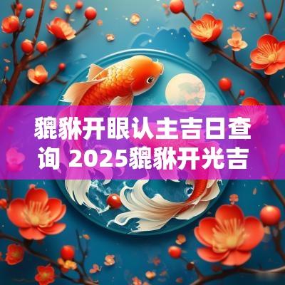 貔貅开眼认主吉日查询 2025貔貅开光吉日