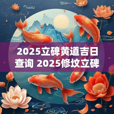2025立碑黄道吉日查询 2025修坟立碑吉日