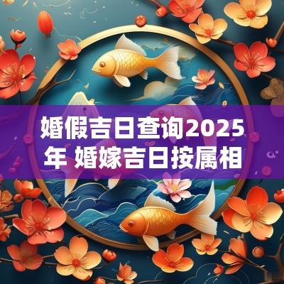 婚假吉日查询2025年 婚嫁吉日按属相怎么查