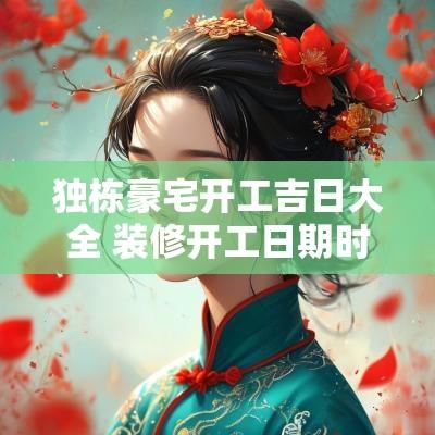 独栋豪宅开工吉日大全 装修开工日期时间吉日