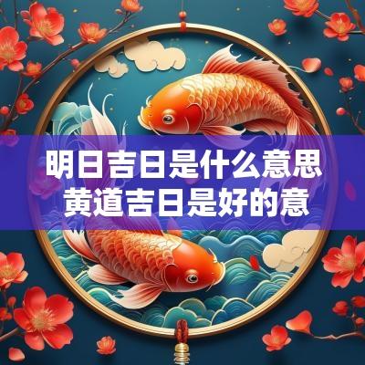 明日吉日是什么意思 黄道吉日是好的意思吗