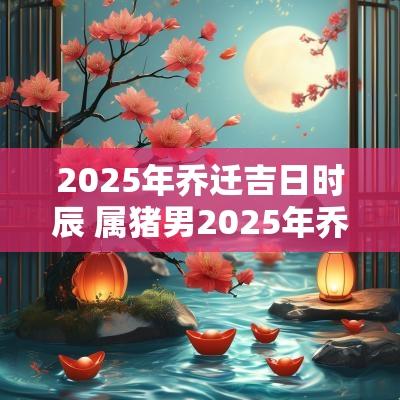 2025年乔迁吉日时辰 属猪男2025年乔迁吉日