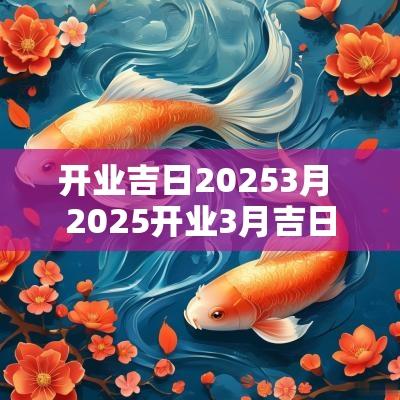 开业吉日20253月 2025开业3月吉日