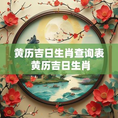 黄历吉日生肖查询表 黄历吉日生肖