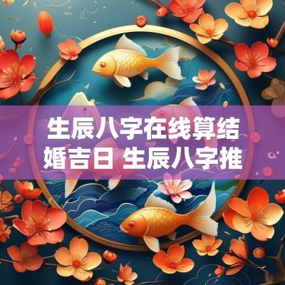 生辰八字在线算结婚吉日 生辰八字推算结婚日期怎么算