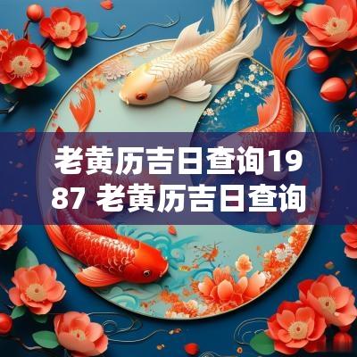 老黄历吉日查询1987 老黄历吉日查询1958年
