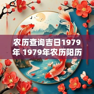 农历查询吉日1979年 1979年农历阳历表万年历查询