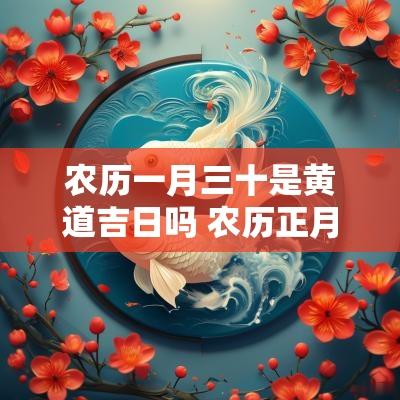 农历一月三十是黄道吉日吗 农历正月三十是黄道吉日吗