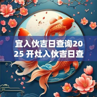 宜入伙吉日查询2025 开灶入伙吉日查询2025