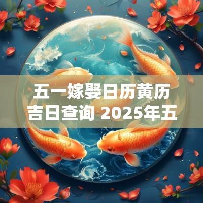 五一嫁娶日历黄历吉日查询 2025年五一结婚吉日