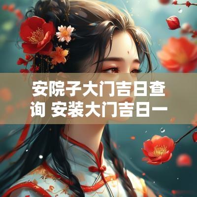 安院子大门吉日查询 安装大门吉日一览表