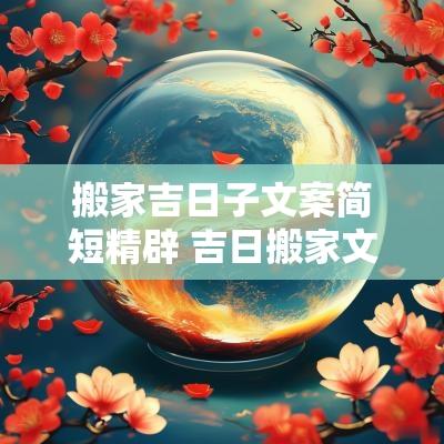 搬家吉日子文案简短精辟 吉日搬家文案高级简短