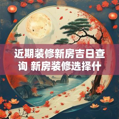 近期装修新房吉日查询 新房装修选择什么吉日为佳