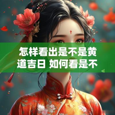 怎样看出是不是黄道吉日 如何看是不是良辰吉日