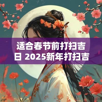 适合春节前打扫吉日 2025新年打扫吉日