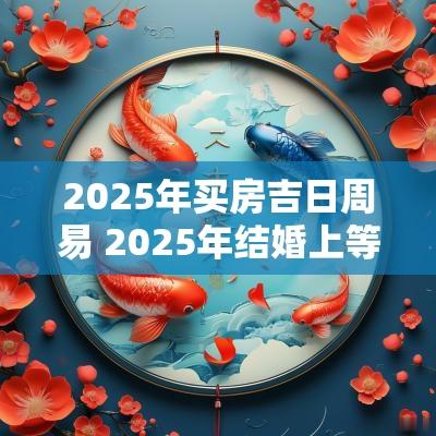 2025年买房吉日周易 2025年结婚上等吉日