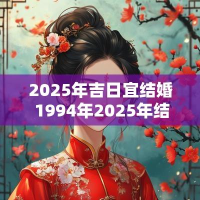 2025年吉日宜结婚 1994年2025年结婚吉日