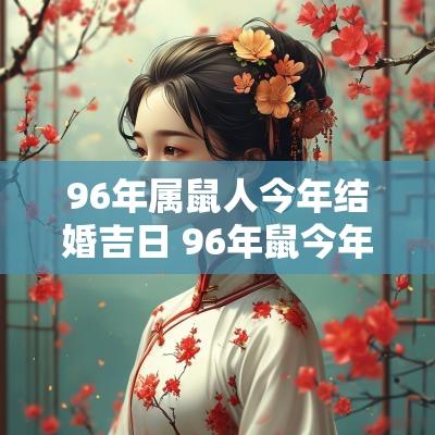 96年属鼠人今年结婚吉日 96年鼠今年订婚吉日