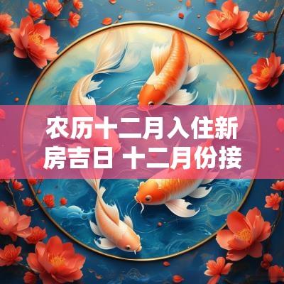 农历十二月入住新房吉日 十二月份接房子吉日