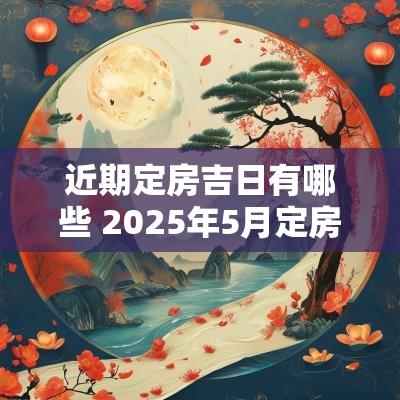 近期定房吉日有哪些 2025年5月定房吉日