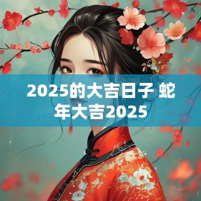 2025的大吉日子 蛇年大吉2025