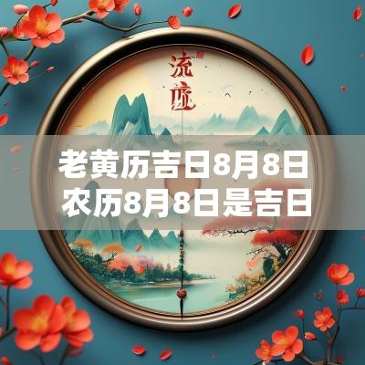 老黄历吉日8月8日 农历8月8日是吉日吗