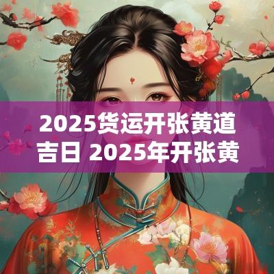 2025货运开张黄道吉日 2025年开张黄道吉日