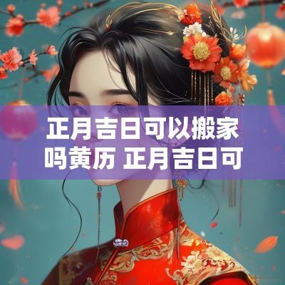 正月吉日可以搬家吗黄历 正月吉日可以搬家吗