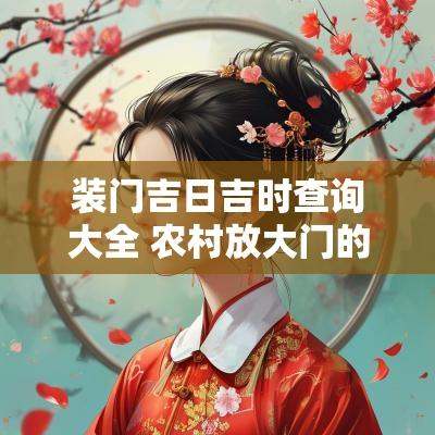 装门吉日吉时查询大全 农村放大门的吉日吉时