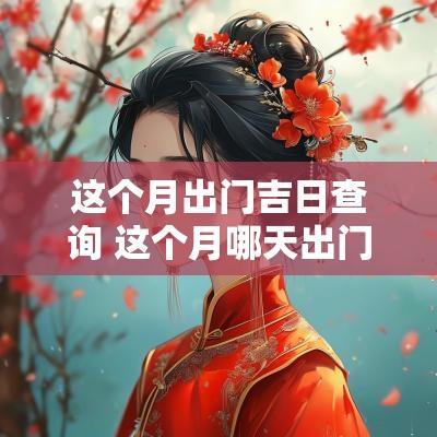 这个月出门吉日查询 这个月哪天出门的日子最好