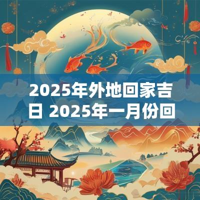 2025年外地回家吉日 2025年一月份回老家的黄道吉日