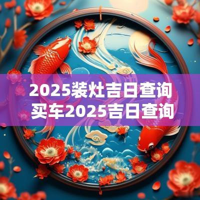 2025装灶吉日查询 买车2025吉日查询