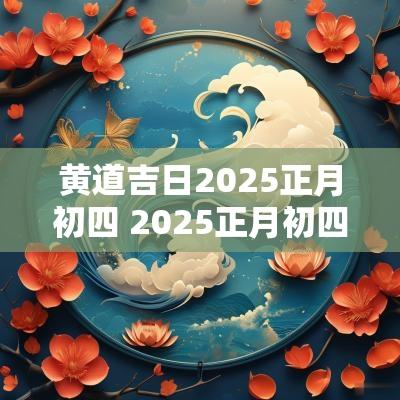 黄道吉日2025正月初四 2025正月初四是农历多少