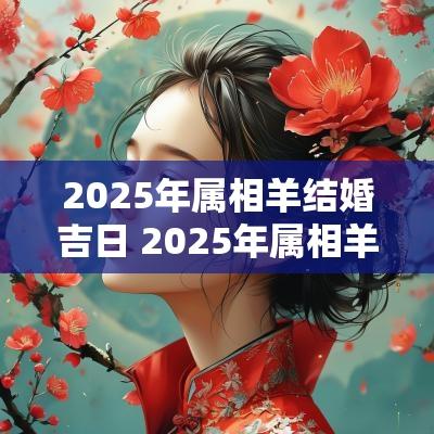2025年属相羊结婚吉日 2025年属相羊的运势