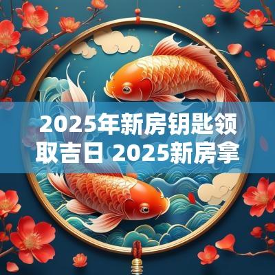 2025年新房钥匙领取吉日 2025新房拿钥匙吉日