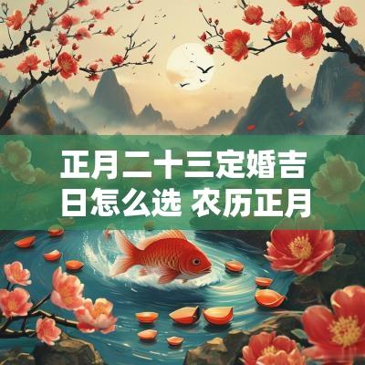 正月二十三定婚吉日怎么选 农历正月订婚吉日查询最新