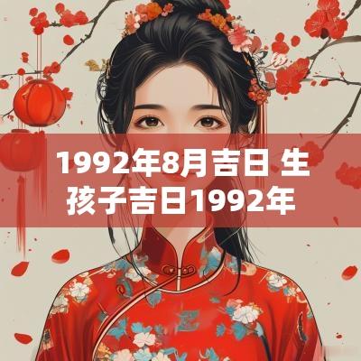1992年8月吉日 生孩子吉日1992年