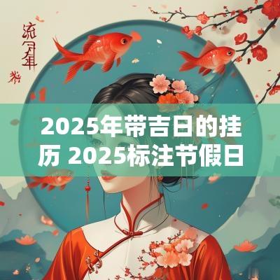 2025年带吉日的挂历 2025标注节假日的挂历