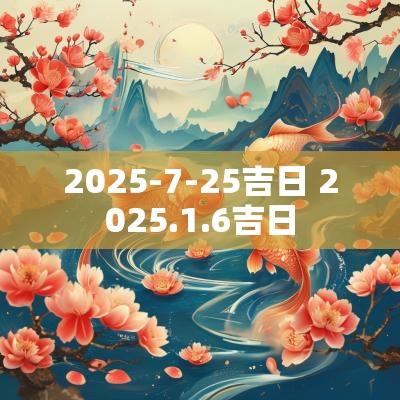 2025-7-25吉日 2025.1.6吉日