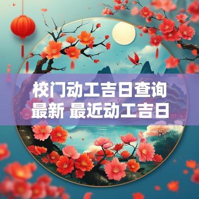 校门动工吉日查询最新 最近动工吉日吉时