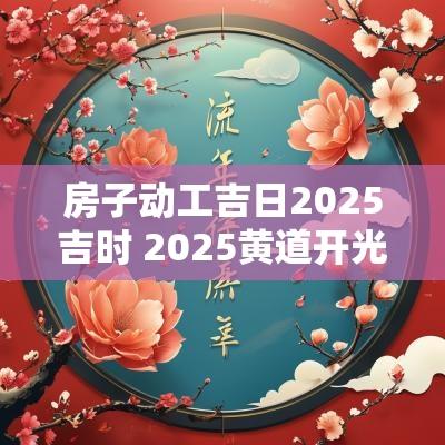 房子动工吉日2025吉时 2025黄道开光吉日吉时